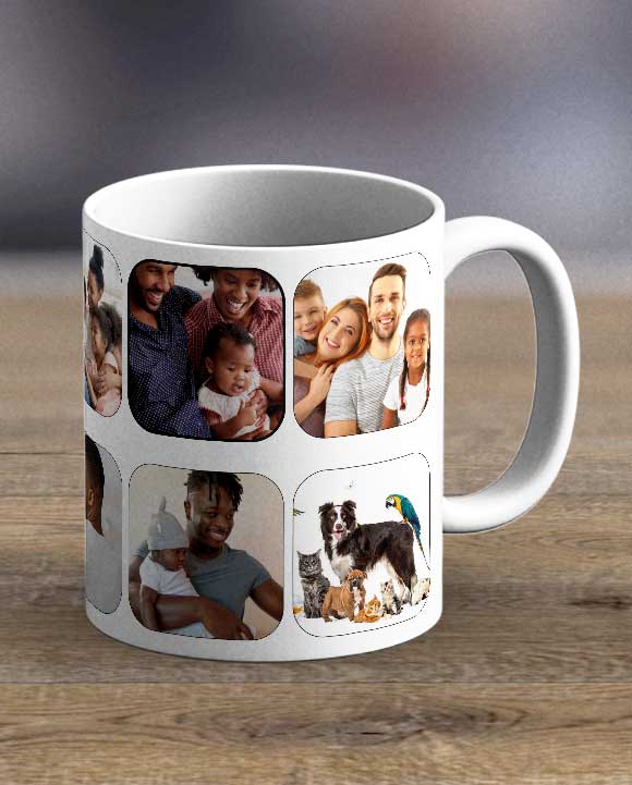 Coffee Mugs & Tea Cups - 10 Photos Collage Print Mug