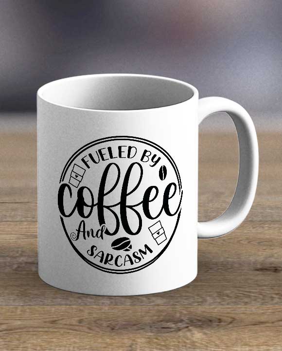 Fuelled By Coffee Print Mug