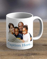 Coffee Mugs & Tea Cups - Personalised Photo Mug With Caption And Message Print Mug