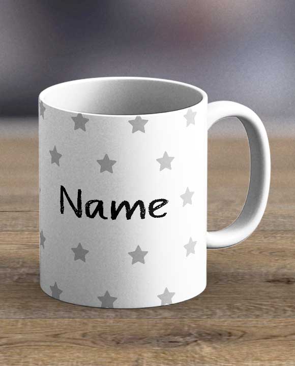 Coffee Mugs & Tea Cups - Personalised Name With Stars Print Mug
