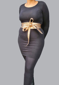 Handmade Leather Obi Belts - Rose Gold Leather Obi Belt