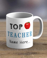 Coffee Mugs & Tea Cups - Top Teacher And Message Print Mug