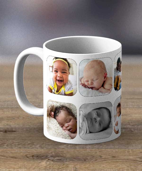 Coffee Mugs & Tea Cups - 10 Photos Collage Print Mug