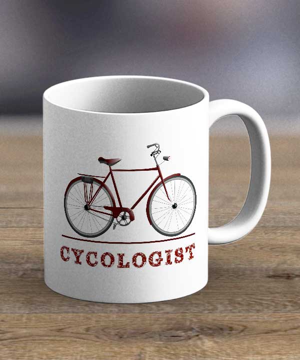 Coffee Cups & Mugs Cycologist Print Mug