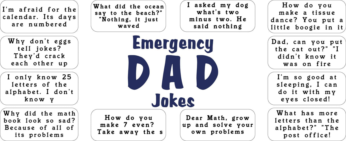 Dad Emergency Jokes Print Mug