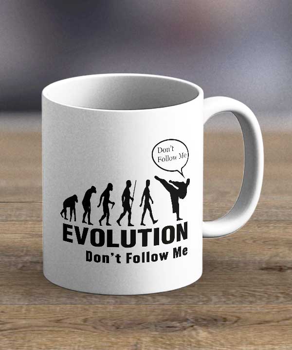 Coffee Cups & Mugs Evolution Don't Follow Me Print Mug