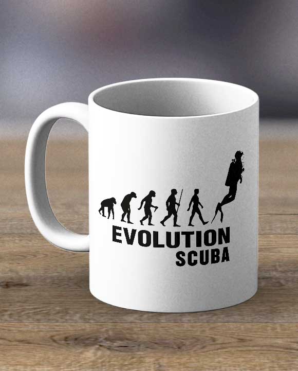 Coffee Cups & Mugs Evolution Scuba Print Mug