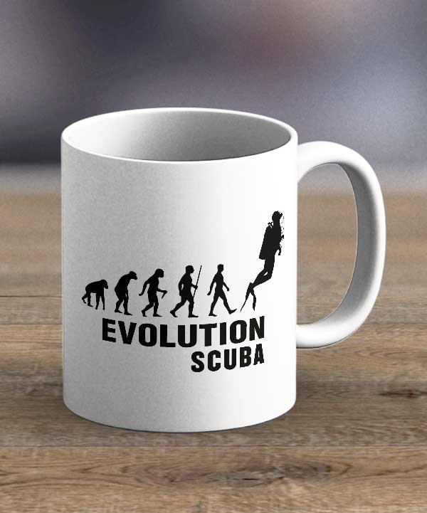 Coffee Cups & Mugs Evolution Scuba Print Mug