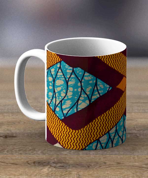 Coffee Mugs & Tea Cups Fabric 23 – Ankara Print Mug