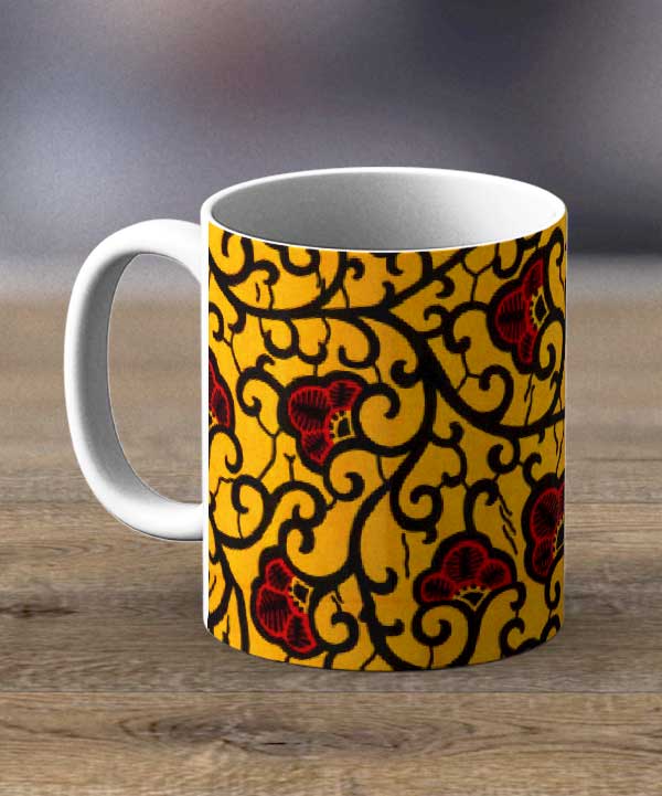 Coffee Cups & Mugs Fabric 34 – Ankara Print Mug