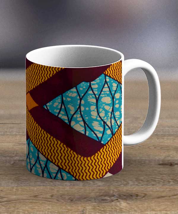 Coffee Mugs & Tea Cups Fabric 23 – Ankara Print Mug