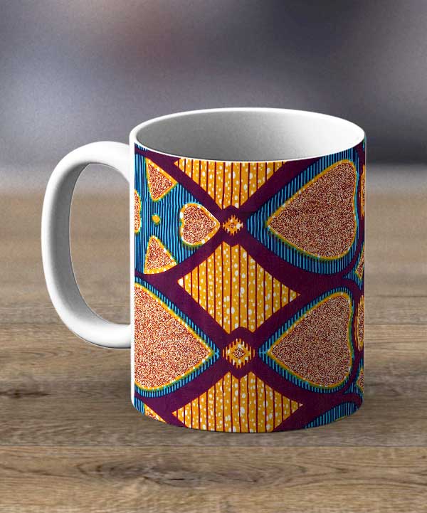 Coffee Mugs & Tea Cups Fabric 24 – Ankara Print Mug