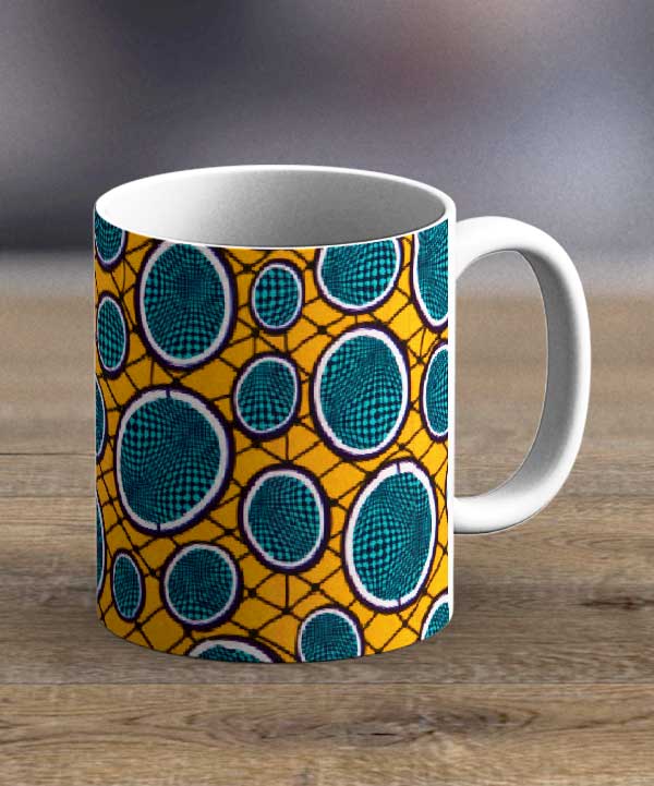 Coffee Mugs & Tea Cups Fabric 26 – Ankara Print Mug