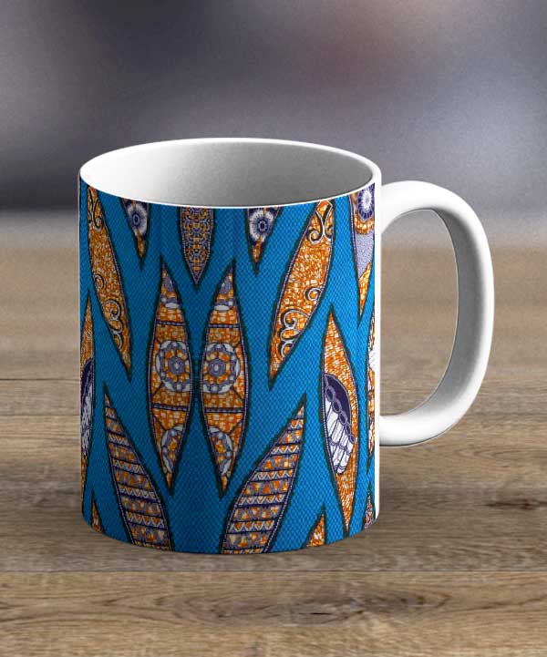 Coffee Cups & Mugs Fabric 33 – Ankara Print Mug