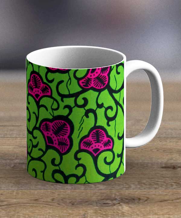 Coffee Cups & Mugs Fabric 35 – Ankara Print Mug