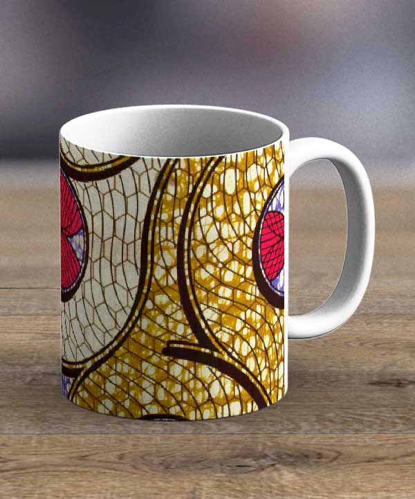 Coffee Cups & Mugs Fabric 36 – Ankara Print Mug