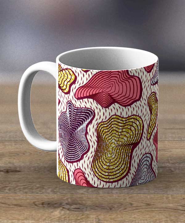 Coffee Cups & Mugs Fabric 38 – Ankara Print Mug