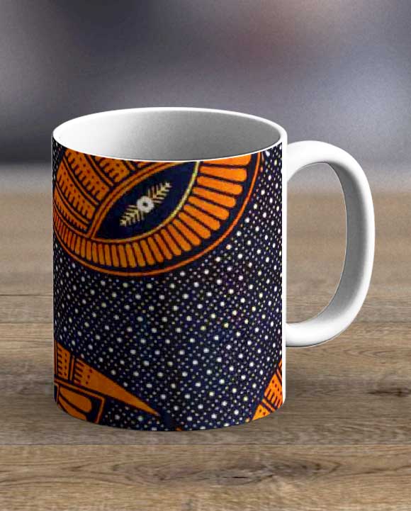 Coffee Cups & Mugs Fabric 4 – Ankara Print Mug