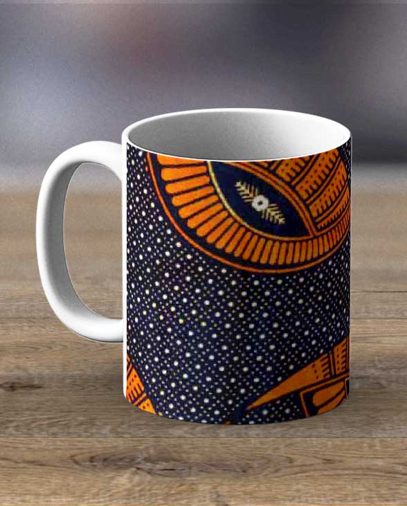 Coffee Cups & Mugs Fabric 4 – Ankara Print Mug