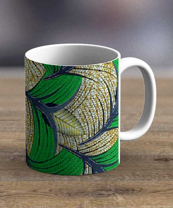 Coffee Cups & Mugs Fabric 40 – Ankara Print Mug