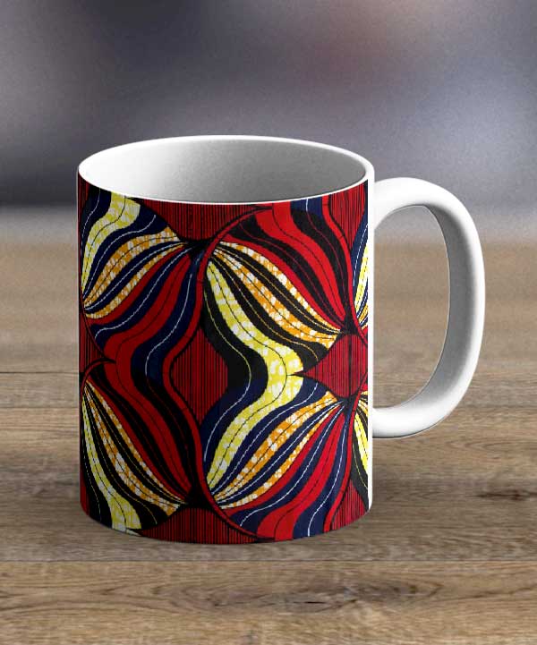 Coffee Cups & Mugs Fabric 41 – Ankara Print Mug