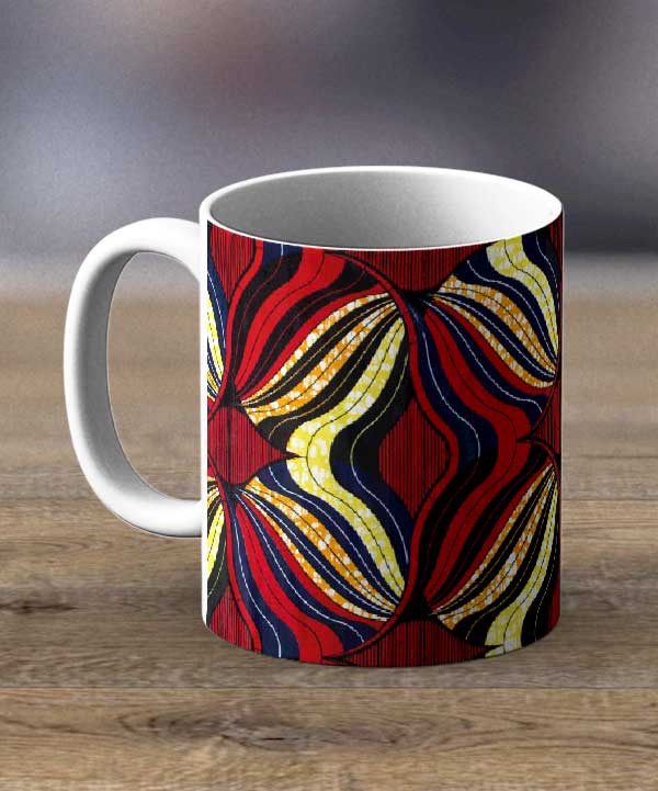 Coffee Cups & Mugs Fabric 41 – Ankara Print Mug