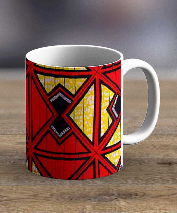 Coffee Cups & Mugs Fabric 43 – Ankara Print Mug