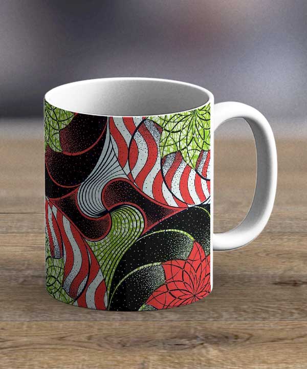 Coffee Mugs & Tea Cups Fabric 78 – Ankara Print Mug