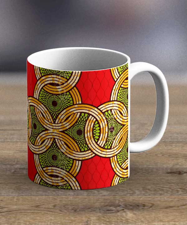 Coffee Mugs & Tea Cups Fabric 82 – Ankara Print Mug