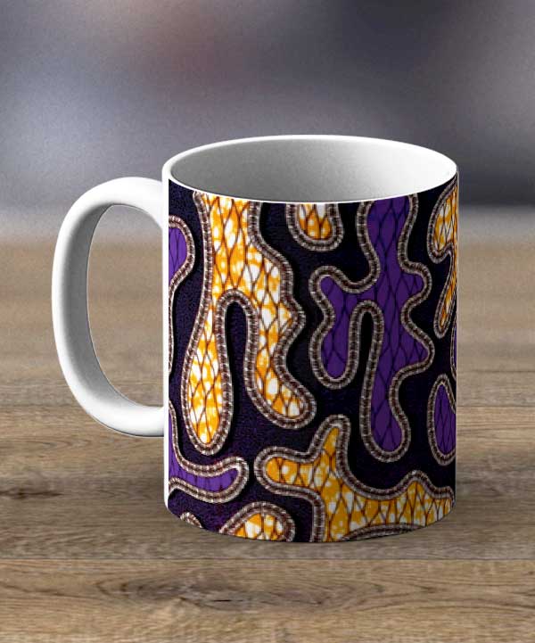 Coffee Mugs & Tea Cups Fabric 87 – Ankara Print Mug