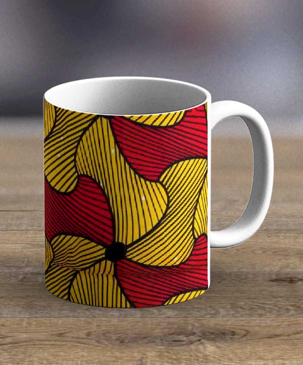 Coffee Mugs & Tea Cups Fabric 92 – Ankara Print Mug