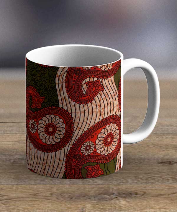 Coffee Mugs & Tea Cups Fabric 94 – Ankara Print Mug