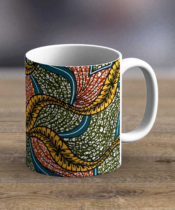 Coffee Mugs & Tea Cups Fabric 95 – Ankara Print Mug