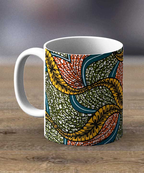 Coffee Mugs & Tea Cups Fabric 95 – Ankara Print Mug