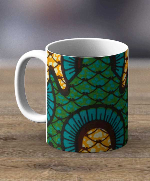 Coffee Mugs & Tea Cups Fabric 98 – Ankara Print Mug