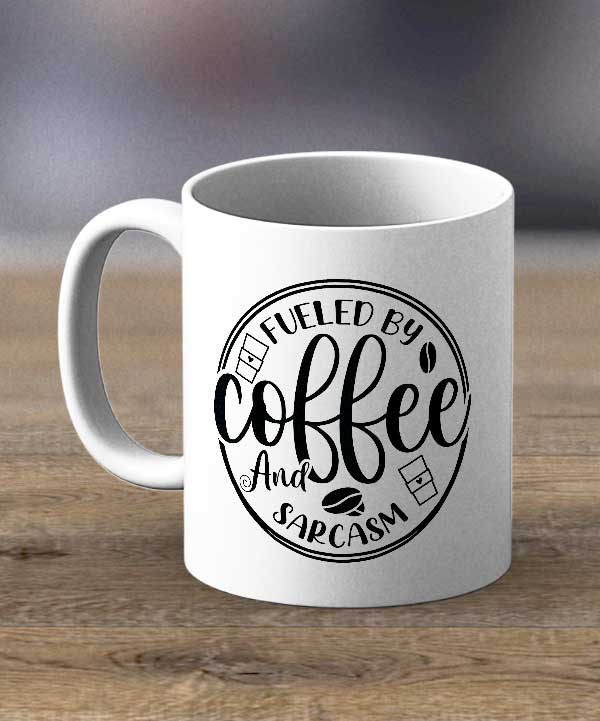 Fuelled By Coffee Print Mug