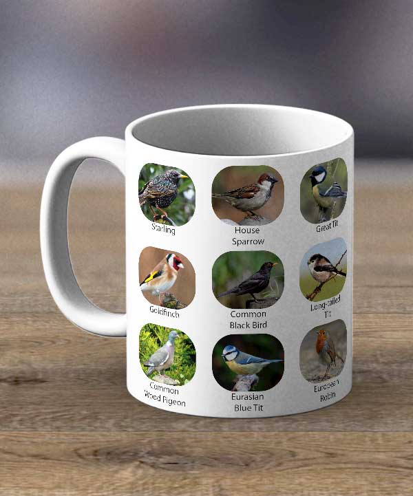 Coffee Cups & Mugs Garden Birds Print Mug