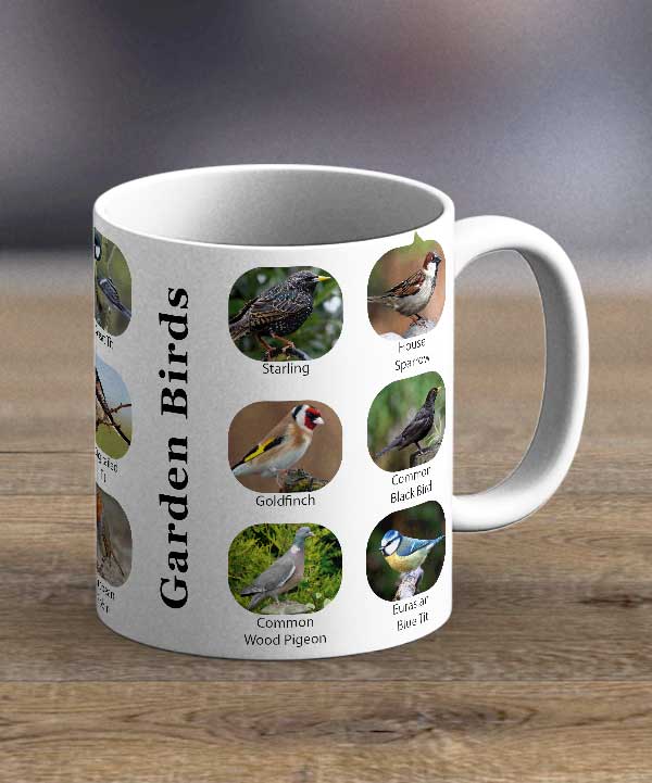 Coffee Cups & Mugs Garden Birds Print Mug