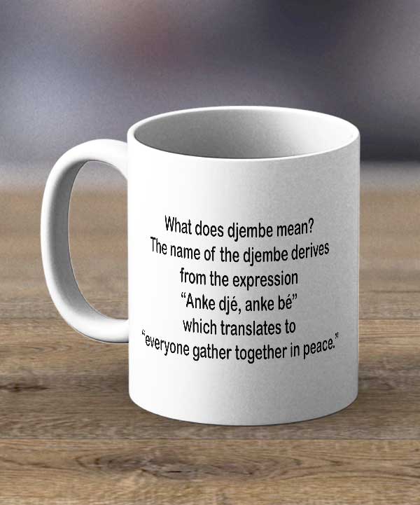 Coffee Cups & Mugs - I Love Djemba Drums Print Mug