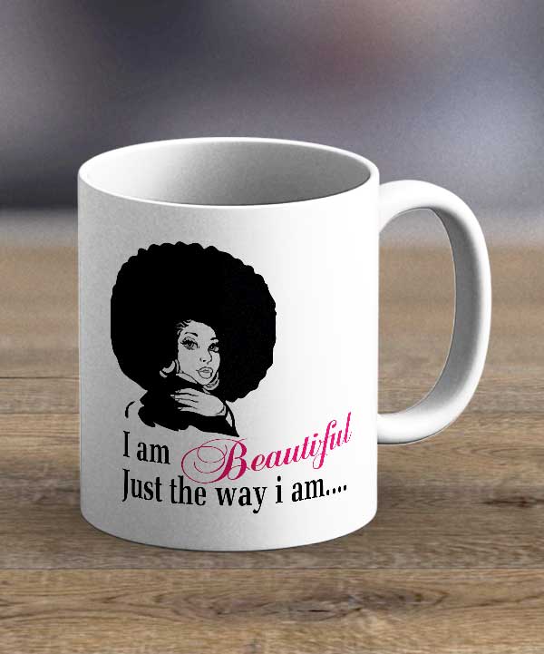 Coffee Cups & Mugs - I Am Beautiful Print Mug