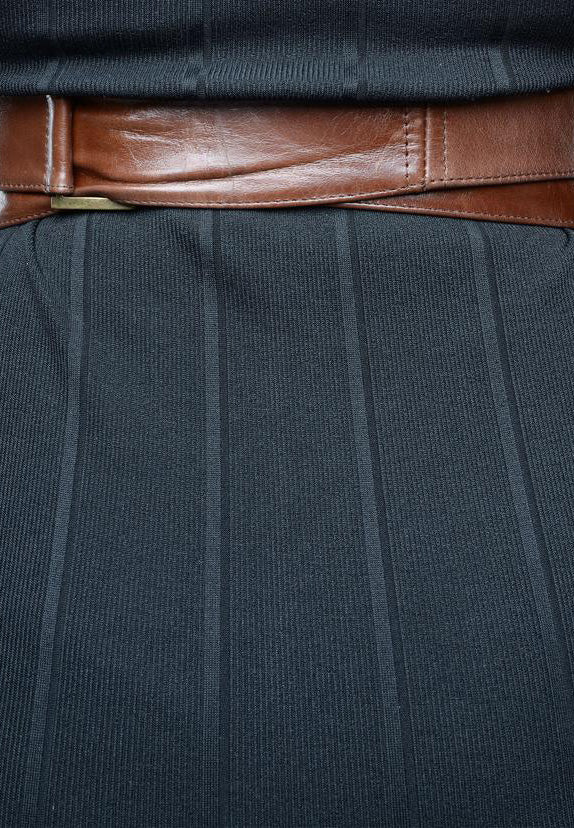 Obi Leather Belts - Dark Brown Leather Obi Belt