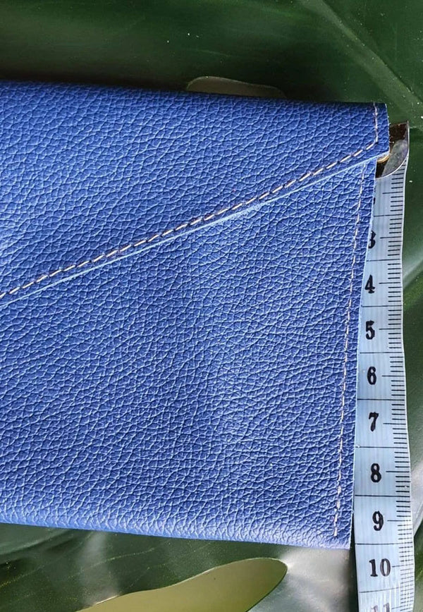 Blue - 100% handmade Mini leather coin money purse