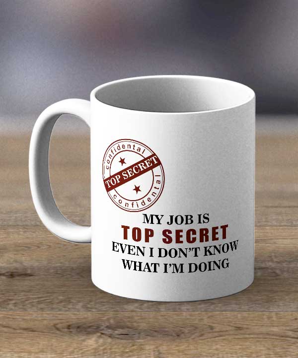 Coffee Cups & Mugs - Top Secret Print Mug