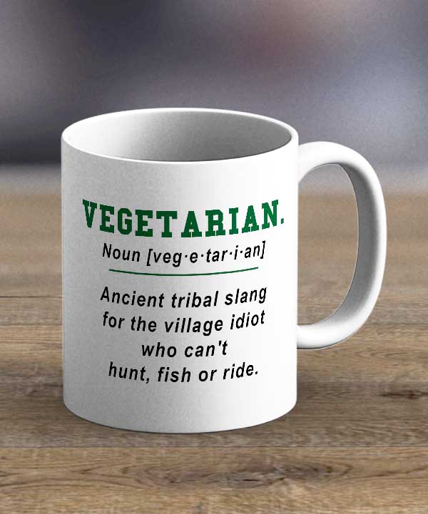 Coffee Cups & Mugs - Vegetarian Print Mug
