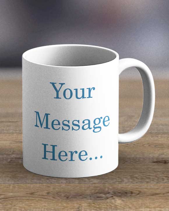 Coffee Mugs & Tea Cups - Personalised Photo Mug With Caption And Message Print Mug